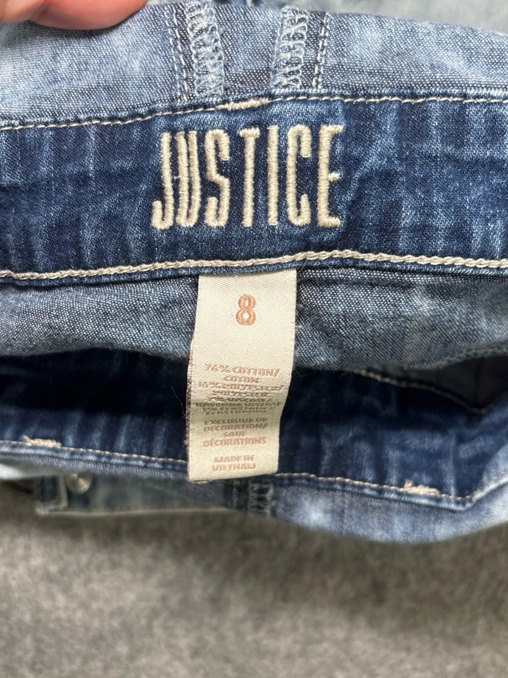 Justice Light Blue Denim Shorts